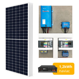 Ecoprodukt Plug & Play hybridný solárny systém Victron 48V 1600VA 0,91kWp 3,6kWh