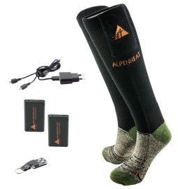 Alpenheat Vyhrievané ponožky FIRE-SOCKS vlna s diaľkovým ovládaním