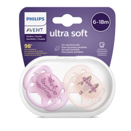 Philips Avent Ultrasoft decor 6-18m dievča 2ks