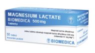 Biomedica Magnesium Lactate 500mg 50tbl - cena, porovnanie