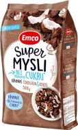 Emco Super mysli bez pridaného cukru čokoláda a kokos 500g - cena, porovnanie