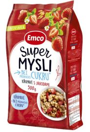Emco Super mysli bez pridaného cukru s jahodami 500g