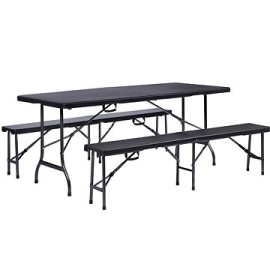 La Proromance Folding Table R180 + 2 ks Folding Bench R180
