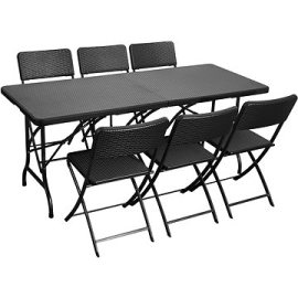 La Proromance Folding Table R180 + 6 ks Folding Chair R41