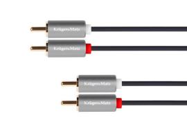 Krüger & Matz Kábel Basic RCA 2x - RCA 2x, 3m