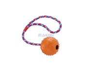 Nobby Dog Hračka gumová lopta s lanom a rolničkou 7cm - cena, porovnanie