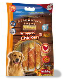 Nobby Dog Pamlsok StarSnack Wrapped M Kura 140g