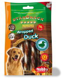 Nobby Dog Pamlsok Starsnack Wrapped Kačka 70g