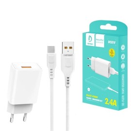 Denmen 2.4A POWER CHARGER + MICRO USB CABLE