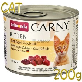 Animonda Carny Cat Kitten hydinový koktail 200g