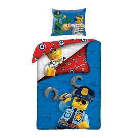 Halantex Bavlnené obliečky LEGO City - Policajt vs. väzeň 70 x 90 cm + 140 x 200 cm