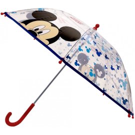 Vadobag Detský transparentný dáždnik Mickey Mouse