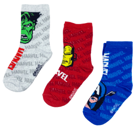 E Plus M Chlapčenské ponožky Avengers - MARVEL 3ks
