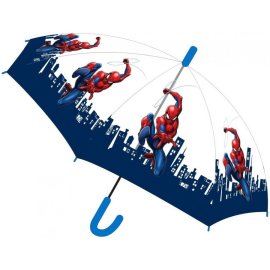 E Plus M Detský transparentný vystreľovací dáždnik Spiderman