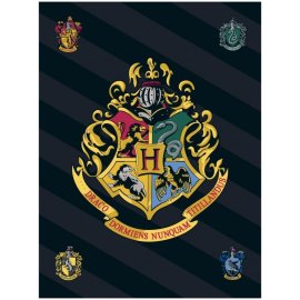 Javoli Fleecová deka Harry Potter s erbom 100 x 140 cm