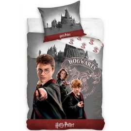 Carbotex Bavlnené obliečky Harry Potter s priateľmi 70 x 90 cm + 140 x 200 cm