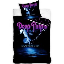 Carbotex Bavlnené obliečky Deep Purple - Smoke on the Water 70 x 90 cm + 140 x 200 cm