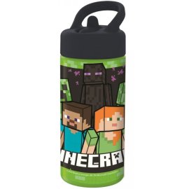 Stor Športová fľaša na pitie Minecraft so slamkou 410ml