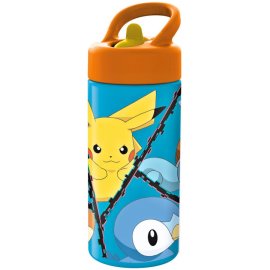 Stor Športová fľaša na pitie Pokémon so slamkou 410ml