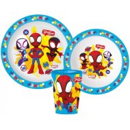 Stor Sada plastového riadu pre deti Small Spiderman Team s kelímkom - 3 diely - cena, porovnanie