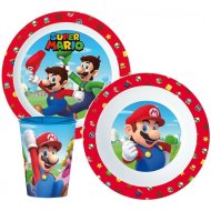 Stor Sada plastového riadu s kelímkom pre deti Super Mario - 3 diely - cena, porovnanie