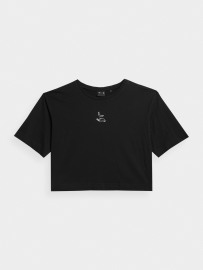 4F Dámske crop-top tričko z organickej bavlny