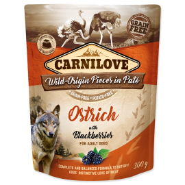 Carnilove Dog Pouch Paté Ostrich with Blackberries 300g