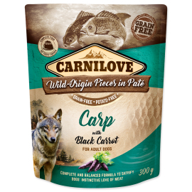 Carnilove Dog Pouch Paté Carp with Black Carrot 300g