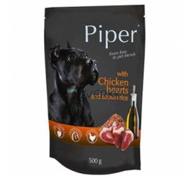 Piper Dog Kapsička Kuracie srdcia a hnedá ryža 500g