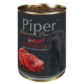 Piper Dog Konzerva Platinum Hovädzie a hnedá ryža 400g