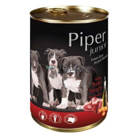 Piper Dog Konzerva Junior Hovädzie srdcia a mrkva 400g