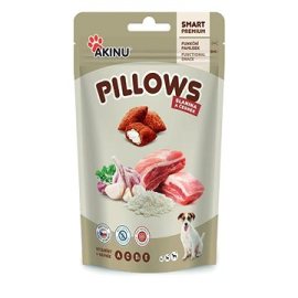 Akinu Pillows vankúšiky so slaninou a cesnakom pre psov 80g