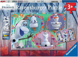Ravensburger Puzzle Disney Ľadové kráľovstvo 2 Olaf 2x12