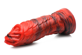 Creature Cocks Fire Dragon Red Scaly Silicone Dildo