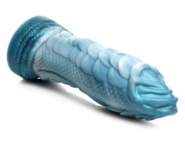 Creature Cocks Sea Serpent Blue Scaly Silicone Dildo
