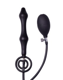 Rimba Latex Play Inflatable Anal Plug with Double Balloon