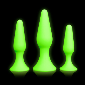 Ouch! Glow in the Dark Butt Plug Set