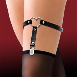 Cinderella Garter with Heart Vegan Leather