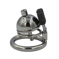 Mister B Steel Mini Chastity Cage with Plug - cena, porovnanie