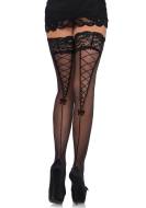 Leg Avenue Sheer Stay Up with a Lace Top 9098 - cena, porovnanie