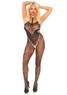 Leg Avenue Lace Bodystocking with Cut Out 89235 - cena, porovnanie