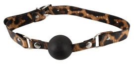 Excellent Power Silicone Gag Ball Leopard Frenzy