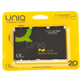 Uni-Q Pull Condoms with Straps No Latex 3ks