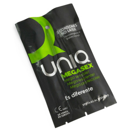 Uni-Q Megasex Extra Thin Condoms No Latex 3ks