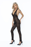 Noir Handmade F286 Leopard Flock Halter Catsuit - cena, porovnanie