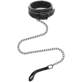 Fetish Submissive Collar & Leash Vegan Leather