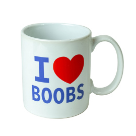 Spencer & Fleetwood I Love Boobs Mug White