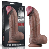 Lovetoy 11" Dual Layered Silicone Cock XXL - cena, porovnanie