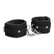 Ouch! Plush Leather Hand Cuffs - cena, porovnanie