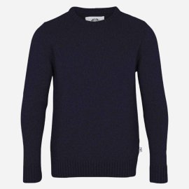 Kronstadt Modrý sveter z recyklovanej bavlny Greyson